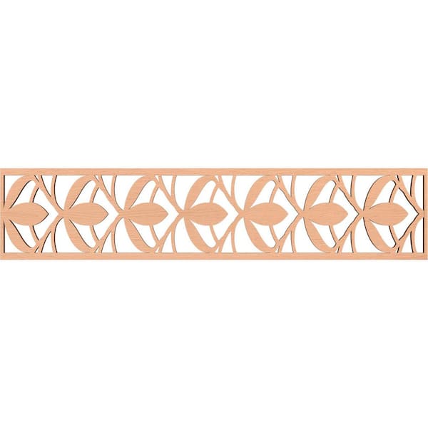 Ekena Millwork Salem Fretwork 0.375 in. D x 46.75 in. W x 10 in. L Alder Wood Panel Moulding