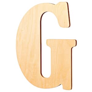 Wooden Letter Monogram Room Decor - 18 Inches Tall - Unfinished Vintage Cursive Wood Initials - "Letter G"