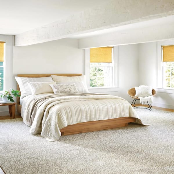 Temple Hand Micro Hooked Wool Taupe 9 ft. x 12 ft. Indoor Area Rug