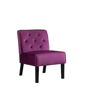 Adams Eggplant Velvet Accent Chair (Set of 2)
