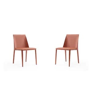 Paris Clay Saddle Leather Dining Chair (Set of 2)