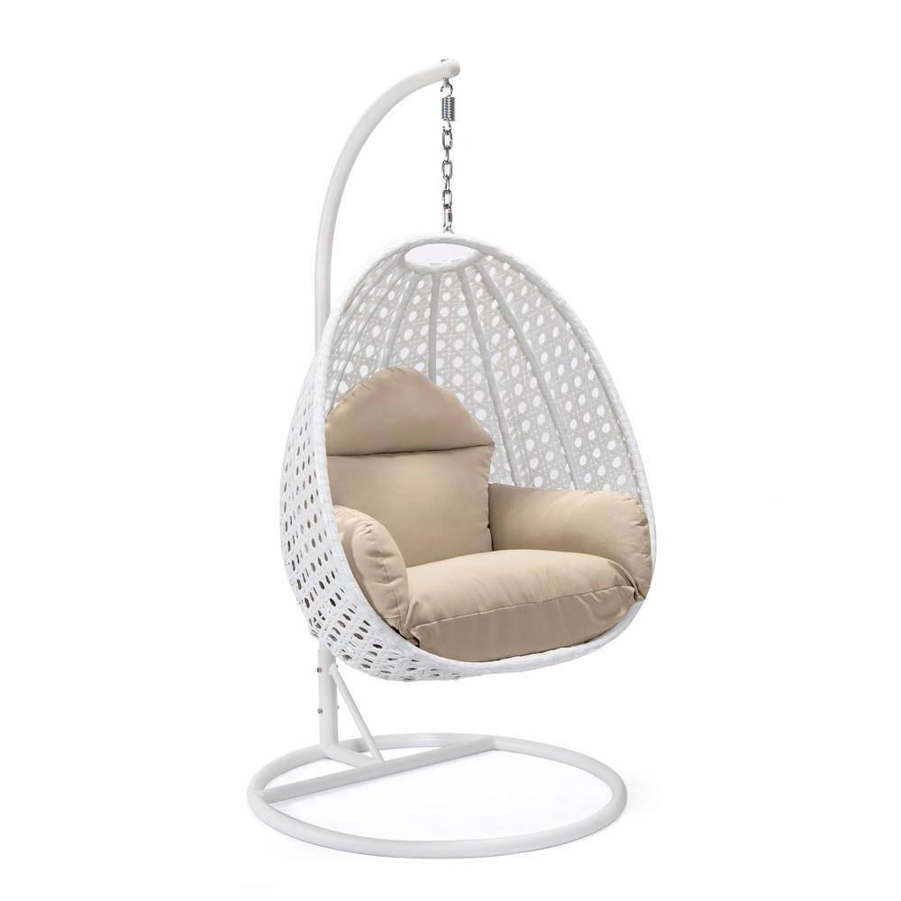 white teardrop chair