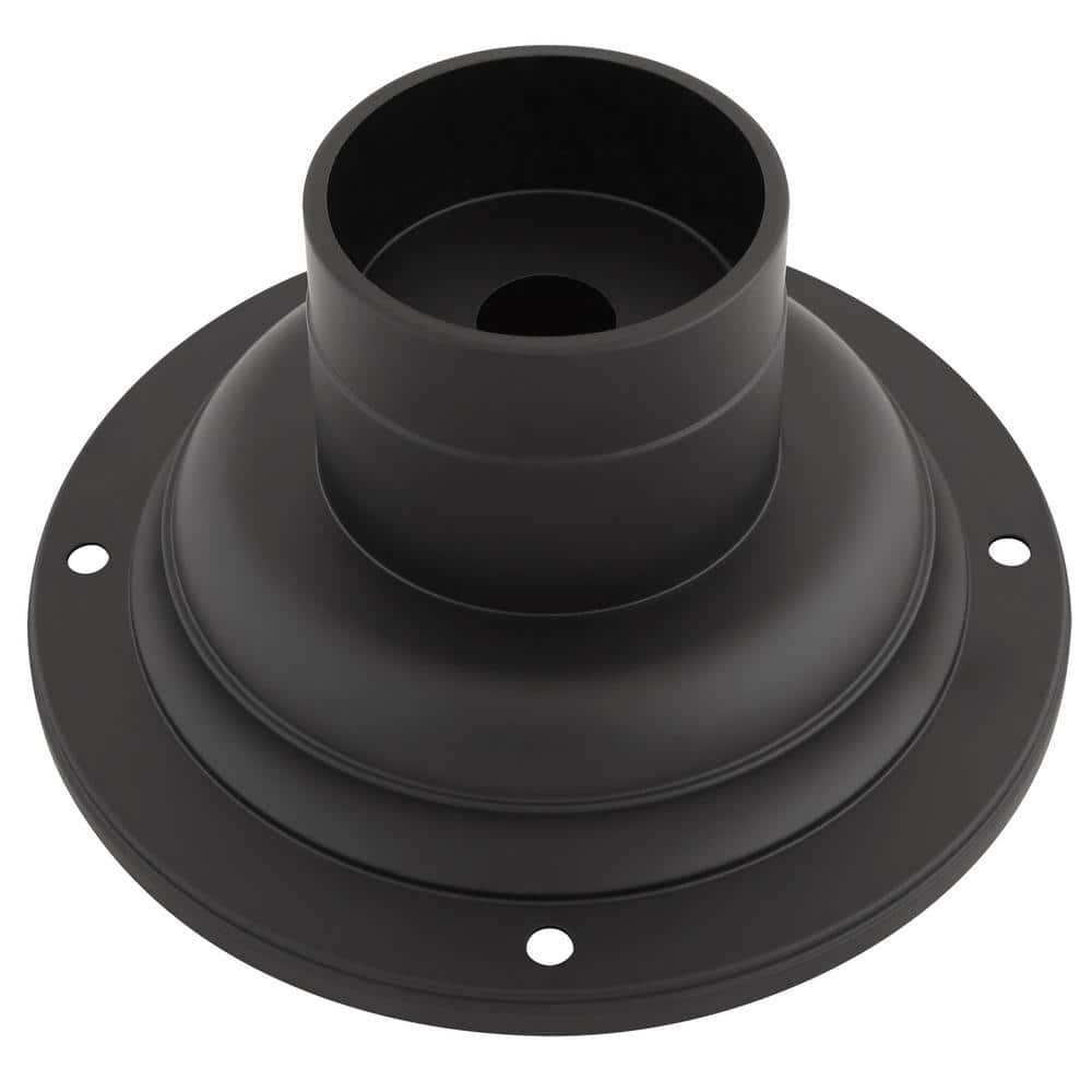 Matte Black Cast Aluminum Outdoor Pier Mount Base