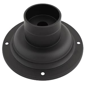 3.5 in. Matte Black Round Outdoor Pier Base