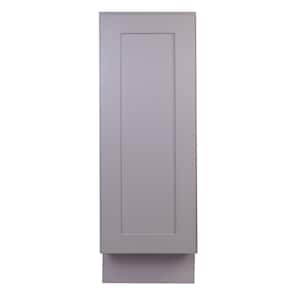 Bremen 9 in. W x 24 in. D x 34.5 in. H Gray Plywood Assembled Base Full-Height Kitchen Cabinet with Soft Close