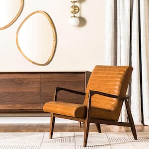 Rowan Cognac Tan Leather Arm Chair (Set of 1)