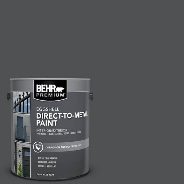 1 gal. #PPU26-01 Satin Black Eggshell Direct to Metal Interior/Exterior Paint