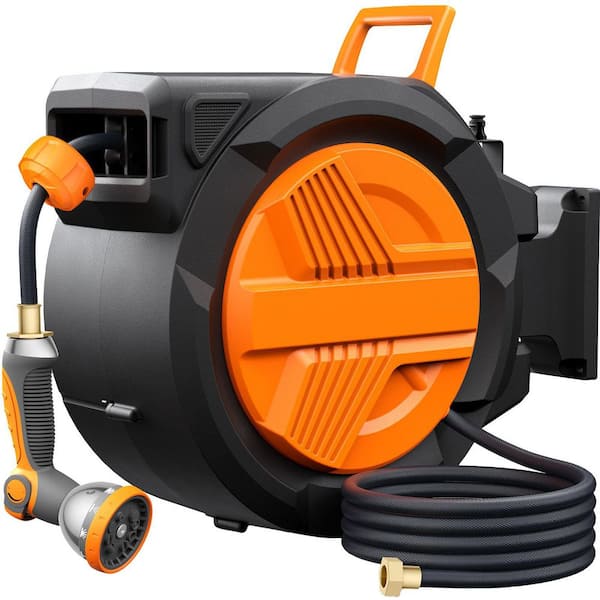 Misopily Heavy-Duty Freestanding Garden Hose Holder with Dual Side & Shepherd Hook for Bird Feeders/Lights/Plants