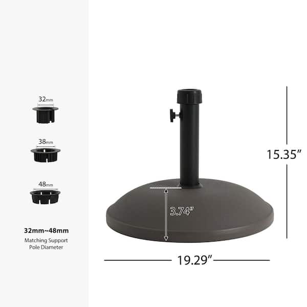 66 pound concrete patio umbrella stand bases Weight 40 Base - Weighted Umbrella Base For Use With round design creates a sleek accessory for your umbrella Black Concrete Outdoor Patio Umbrella