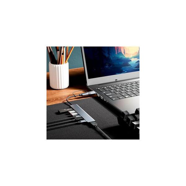 Lukyamzn Aluminum 7 in 1 USB C and USB Hub Multi-functional