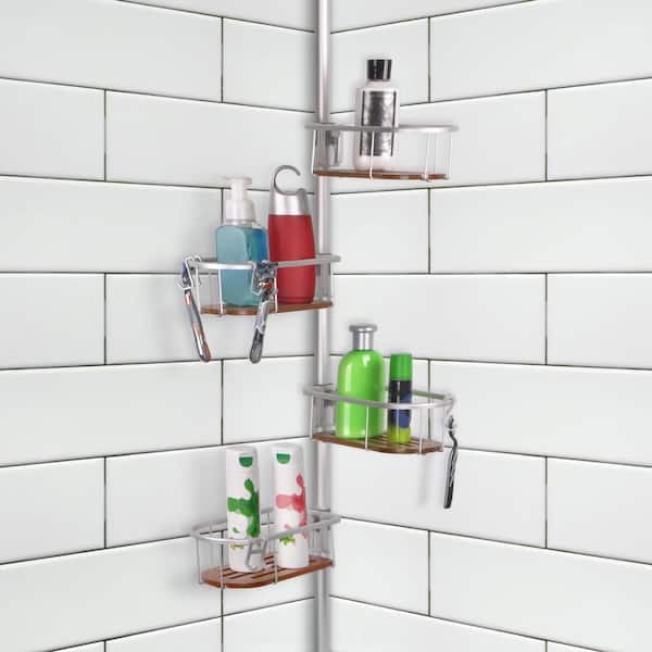 Aluminum Shower Caddy Hanging Shelf Storage Bathroom Rack Rust Proof Guarantee 