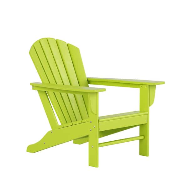 WESTIN OUTDOOR Mason Lime Poly Plastic Outdoor Patio Classic Adirondack Chair, Fire Pit Chair