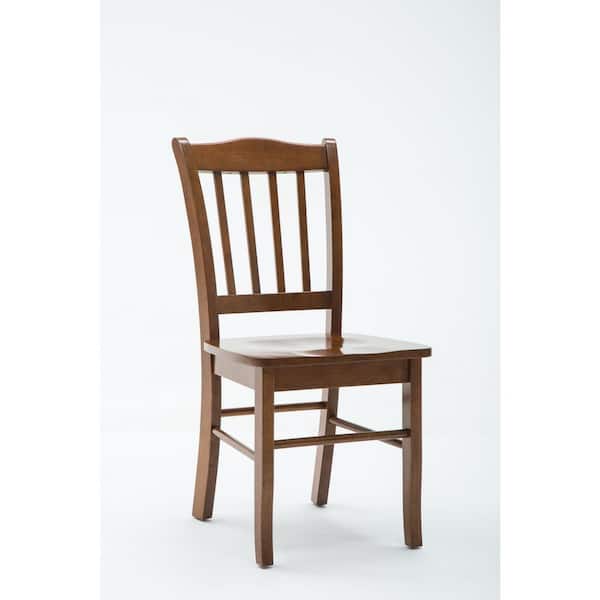 Walnut Shaker Wood Side Dining Chairs (Set of 2)