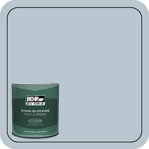 BEHR ULTRA 1 qt. #560E-3 Silver Strand Extra Durable Semi-Gloss Enamel Interior Paint & Primer