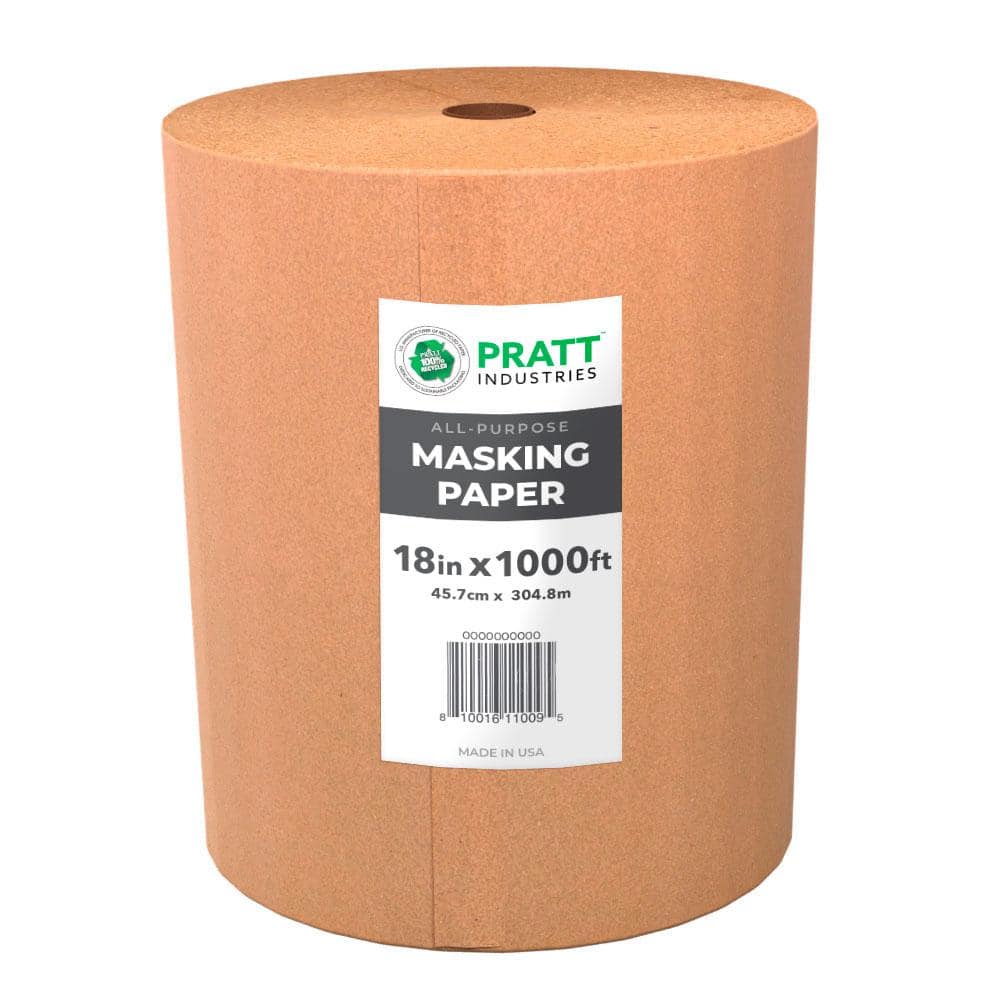 9 x 60-yard Brown Masking Paper Roll to Cover Area Natural