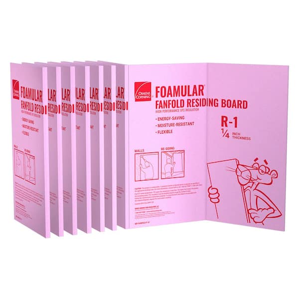 FOAMULAR 1/4 in. x 4 ft. x 50 ft. R-1 Fanfold Rigid Foam Board Insulation Sheathing