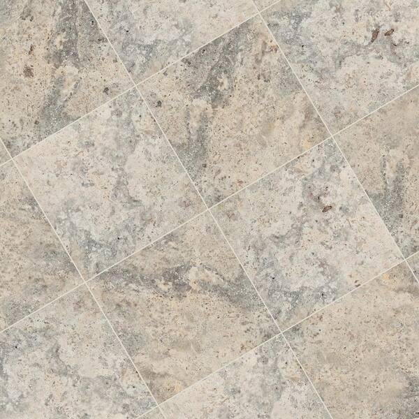 MSI Silver 2 cm. x 16 in. x 16 in. Tumbled Travertine Paver Tile (35.6 sq. ft./Pallet)