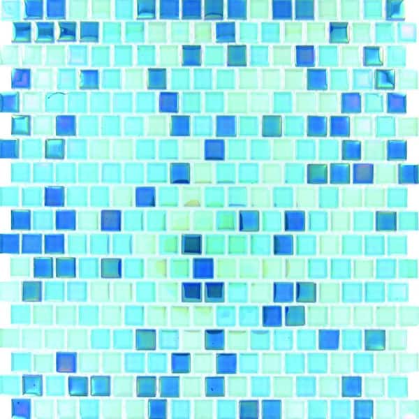 MSI Sky Blue 12 in. x 12 in. Glossy Glass Wall Tile (1 sq. ft./Each)