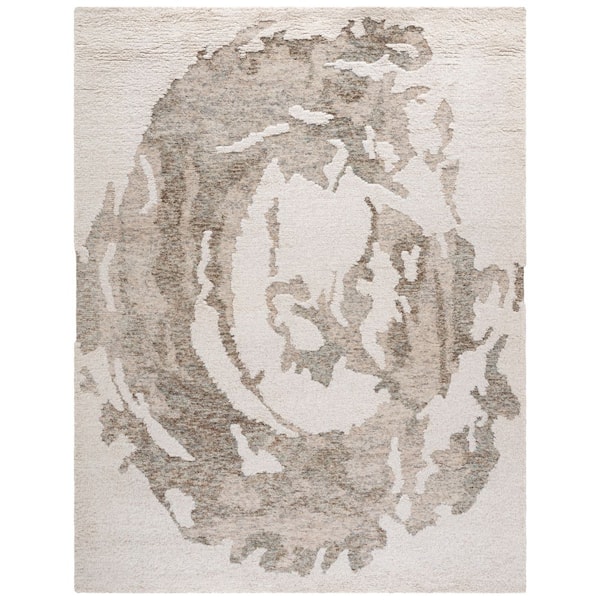 Casablanca 8 ft. x 10 ft. Ivory/Teal Abstract Medallion Area Rug
