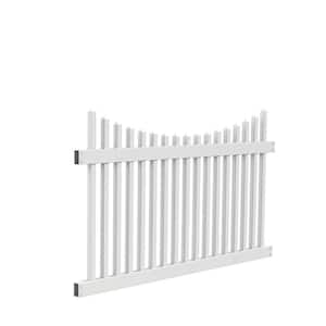 Barrette Outdoor Living 4 in. x 4 in. x 6 ft. White Vinyl Fence Corner ...