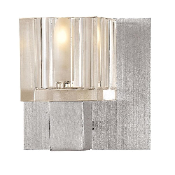 Access Lighting 1 Light Vanity Satin Finish Clear Crystal Glass-DISCONTINUED