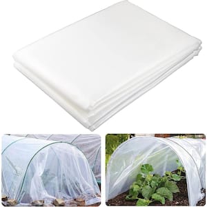 1.2 Mil 12 ft. x 25 ft. Plastic Covering Clear Polyethylene Greenhouse Film UV Resistant for Grow Tunnel and Garden Hoop