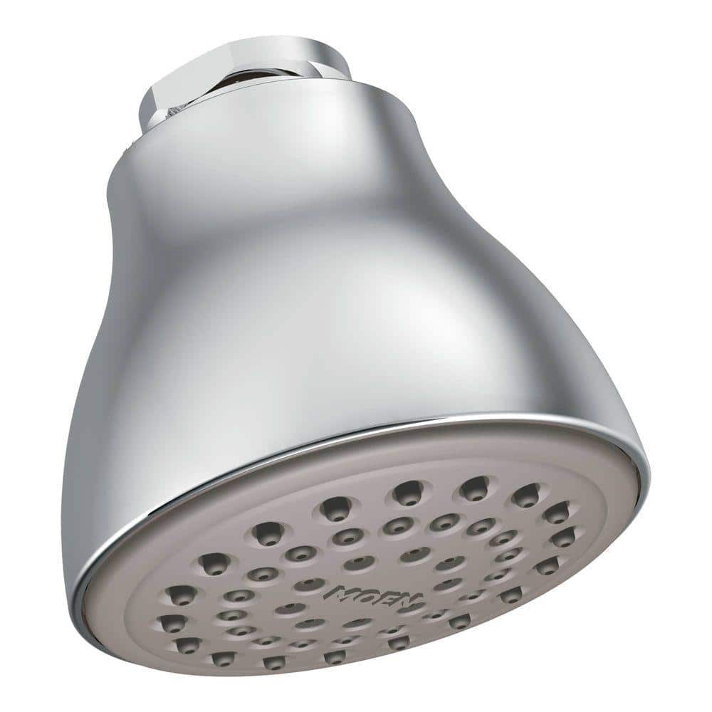 MOEN Easy Clean XL 1-Spray 2.5 in. Single Wall Mount Fixed Shower Head in Chrome, Grey -  6300