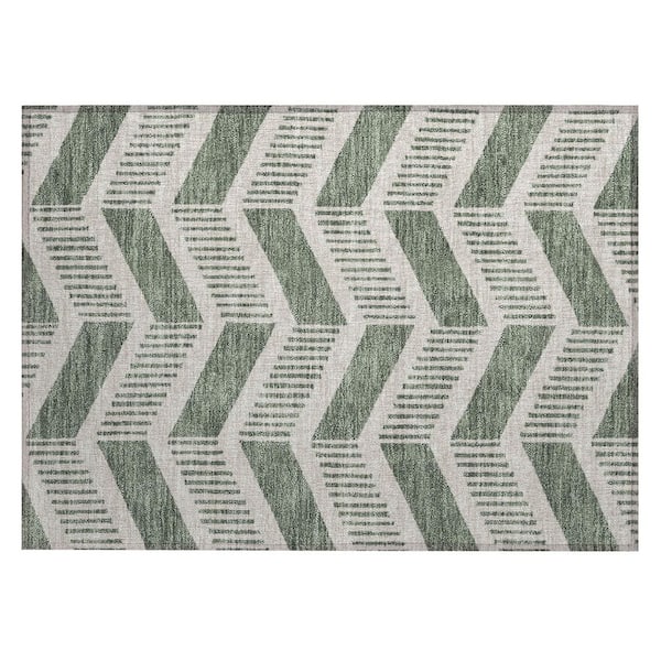 Chantille Machine Washable Indoor/Outdoor Abstract ACN2910 Basil 2 ft. x 3 ft. Accent Rug