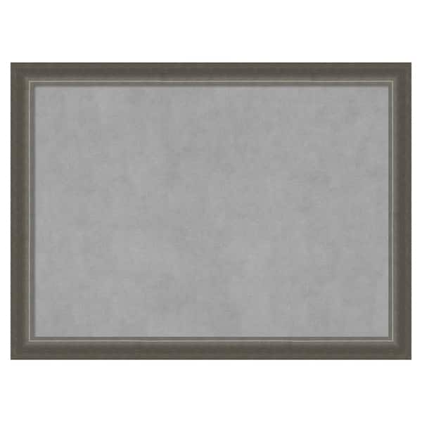 Amanti Art Domus Dark Silver 31 in. x 23 in. Framed Magnetic Board