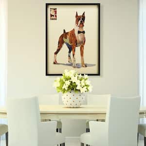 30 in. x 40 in. "The Boxer" Dimensional Collage Framed Graphic Art Under Glass