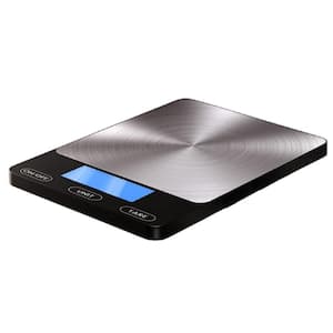 Digital Kitchen Food Scale for Food Ounces Grams Stainless Steel, USB Type-C for Meal Prep, Cooking, and Baking, Black