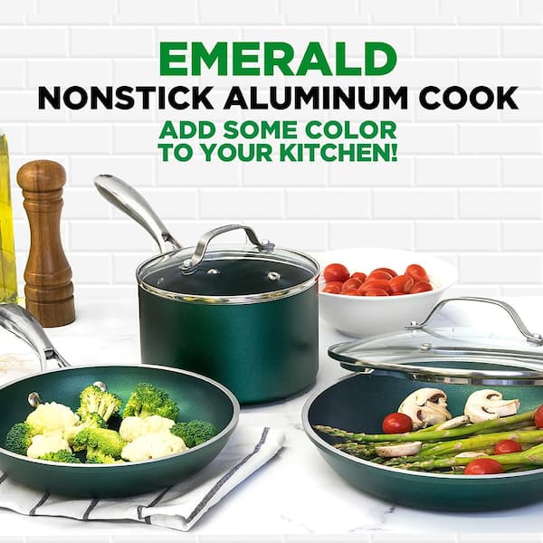 Granitestone Emerald 20 Piece Aluminum Non Stick Cookware & Bakeware Set with Ultra Nonstick Surface 7392