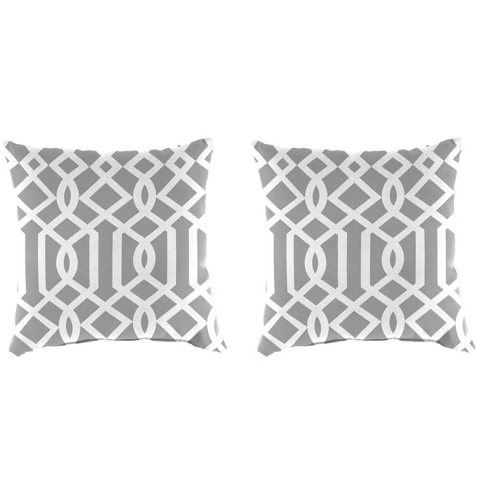 16 in. L x 16 in. W x 4 in. T Square Outdoor Throw Pillow in Chauncey Pumice (2-Pack) price history on PriceWatchPro