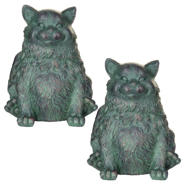 Design Toscano Phat Cat Statue Set (2-Piece)