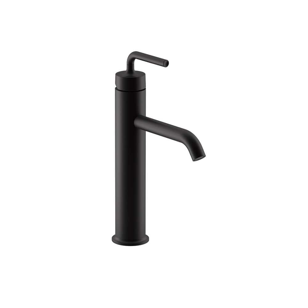 KOHLER Purist Single Hole SingleHandle Bathroom Faucet in Matte Black