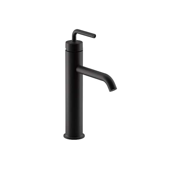 KOHLER Purist Single Hole Single-Handle Bathroom Faucet in Matte Black