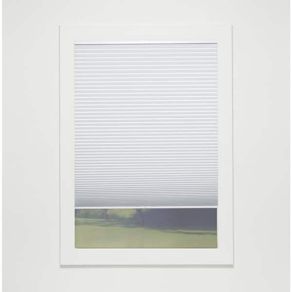 White Cordless Blackout Eco Polyester Cellular Shades - 62 in. W x 60 in. L