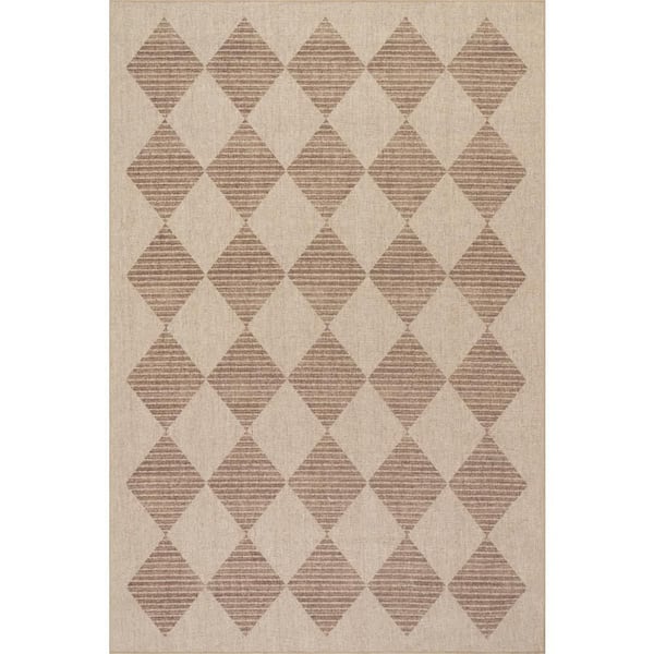 Evrina Vintage Washable Area Brown 5 ft. x 8 ft. Indoor Area Rug