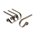 Original MantleClip Brushed Nickel Stocking Holder (4-Pack)