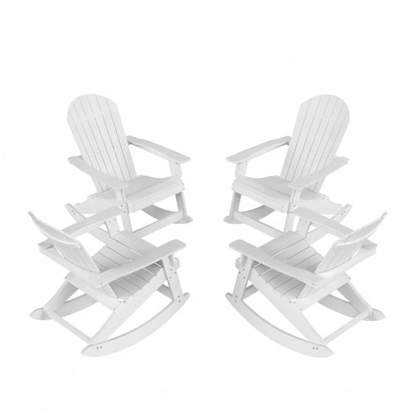 WESTIN OUTDOOR Vineyard Solid Plastic White Outdoor Adirondack