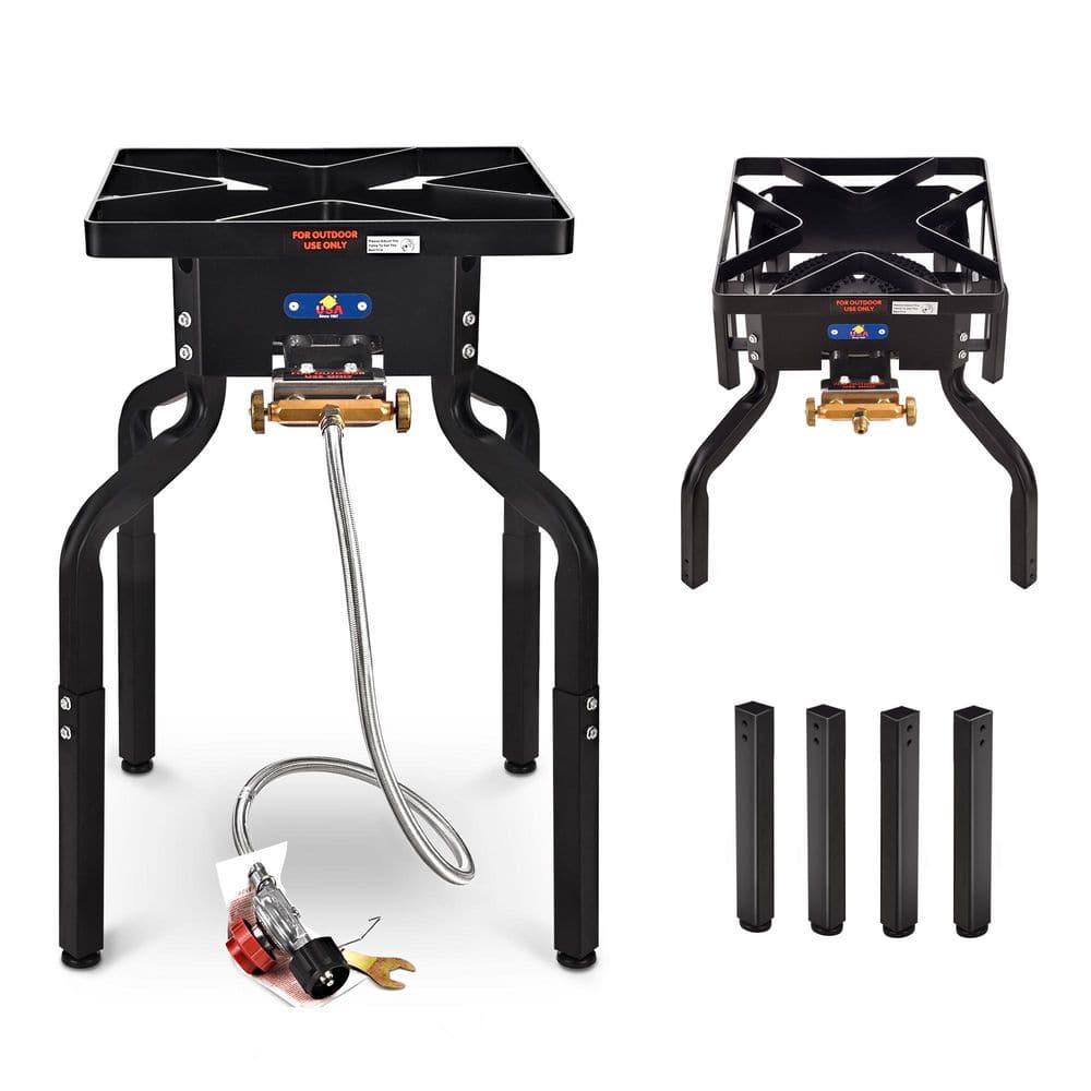 ARC 100,000BTU Single-Burner Propane Side Burner Camp Gas Stove, with Heigh