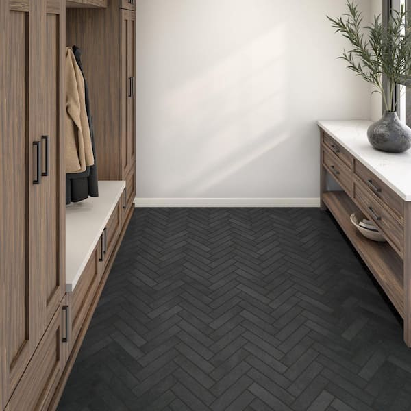 Indoterra Volcanic Ash 2 in. x 9 in. Matte Porcelain Concrete Look Floor and Wall Tile (5.72 sq. ft./case)