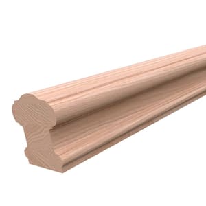 Stair Parts 6710 8 ft. Unfinished Red Oak Handrail