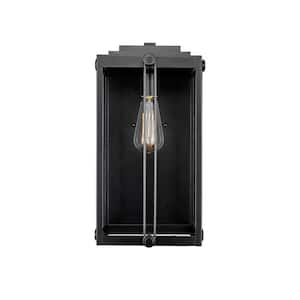 Oakland 1-Light 9 in. Powder Coated Black Outdoor with Clear Glass