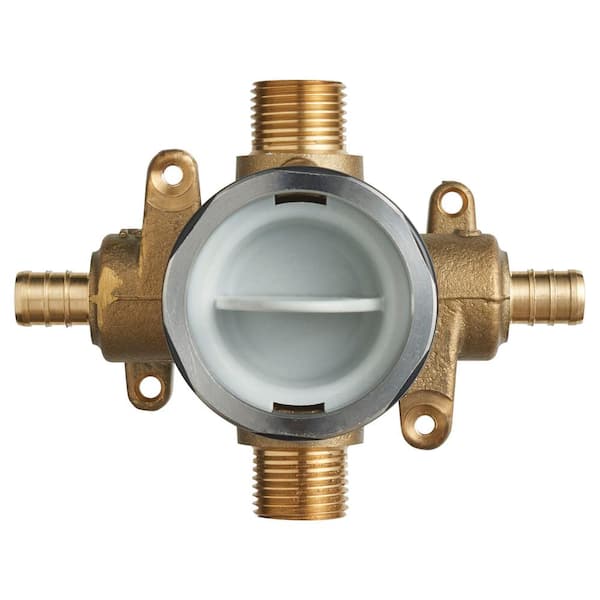 American Standard Flash Shower Rough-In Valve with PEX Inlets/Universal Outlets for Crimp Ring System