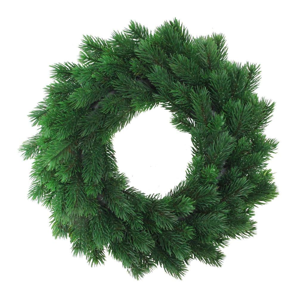 Northlight 16 in. Unlit Decorative Green Pine Artificial Christmas Wreath 32620394 The Home Depot