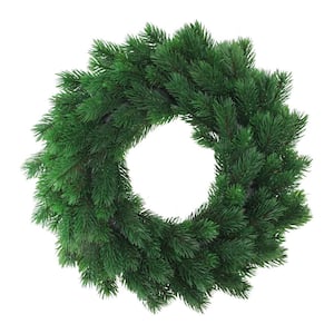 16 in. Unlit Decorative Green Pine Artificial Christmas Wreath