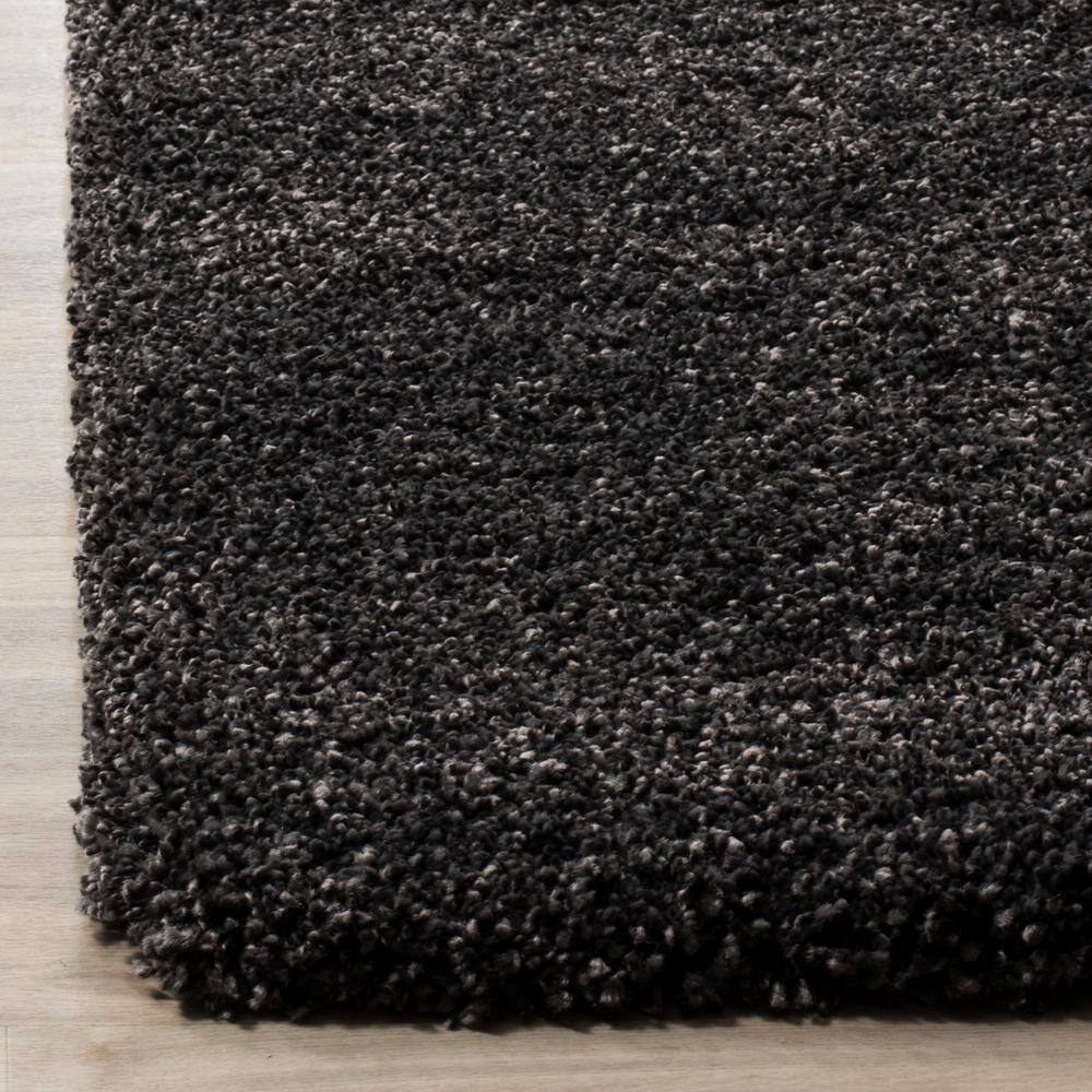 Dark Grey 5'1" x 8' Synthetic Shag Area Rug