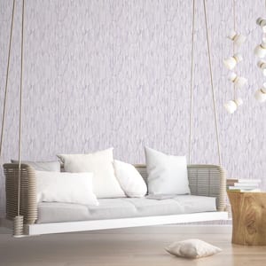 Atmosphere Collection Purple/Lavender Metallic Texture Drizzle Effect Non-Pasted on Non-Woven Paper Wallpaper Roll