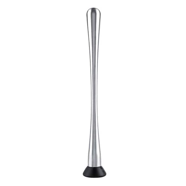 11.42 in. Long 304 Stainless Steel Cocktail Muddler with Toothed Head for Bars and Home Cocktail Mixing